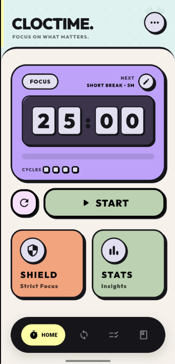 Cloctime Mobile App Design